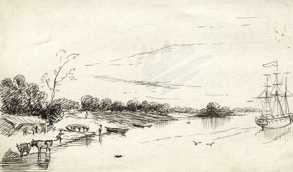 1024x601 River Landscape, Far East