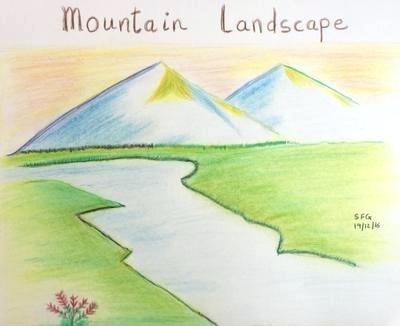 400x326 Landscape Simple Drawing Drawing Landscapes Simple Landscape