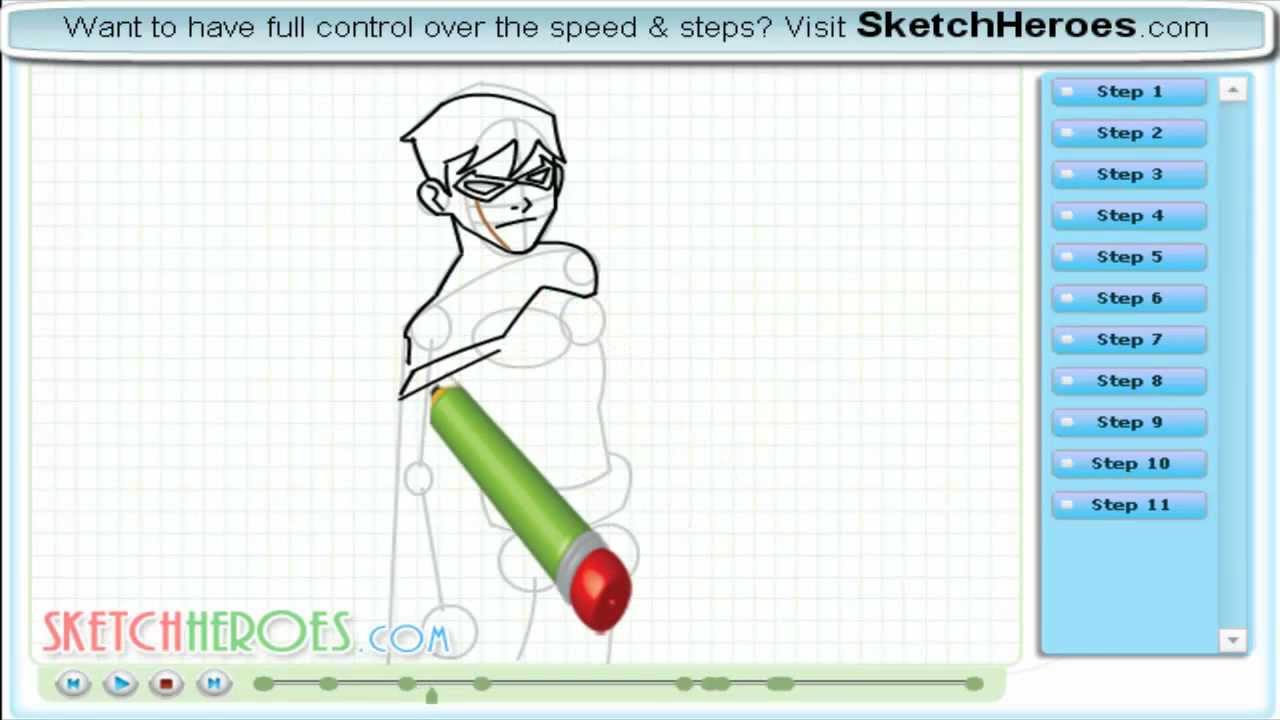 1280x720 How To Draw Robin (Young Justice)