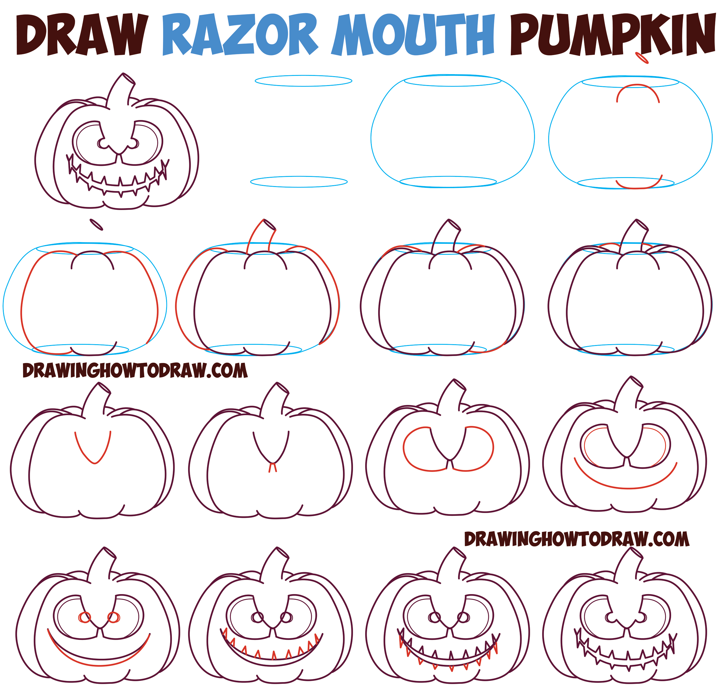 2500x2388 Huge Guide To Drawing Cartoon Pumpkin Faces Jack O'Lantern Faces