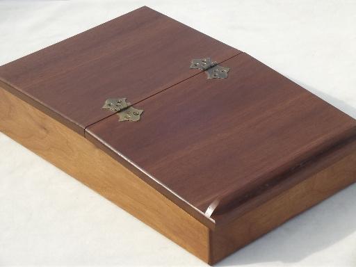 512x384 Hardwood Artist Box Lap Desk W Sloped Easel Writing Drawing Surface