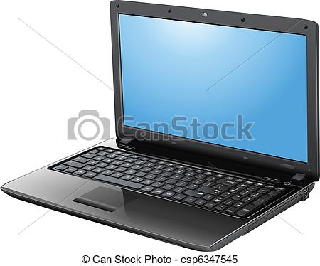 450x374 Laptop, Vector. Laptop Detailed, Realistic Vector Clipart