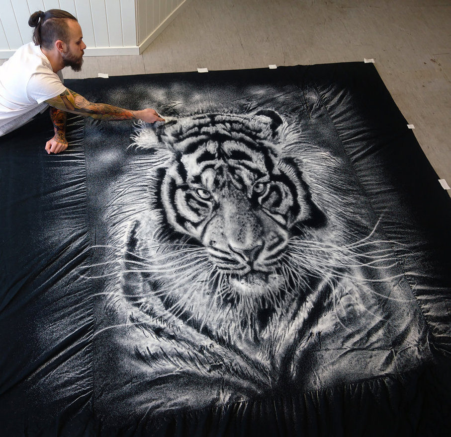 907x880 Large Salt Tiger Drawing By Atomiccircus
