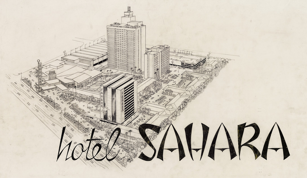 1024x593 Architectural Drawing Of Sahara Hotel Convention Center,