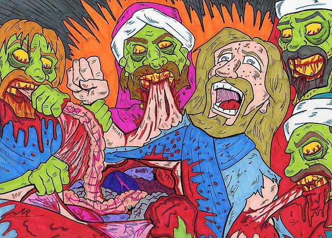 681x490 The Last Supper Drawing By Anthony Snyder