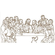 Last Supper Pencil Drawing at GetDrawings | Free download