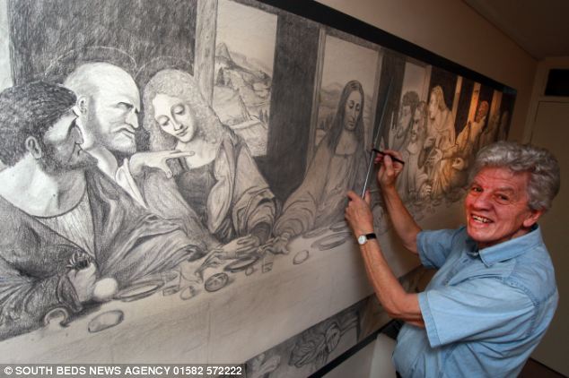 634x422 Widower Ray Charman, 75, Recreates The Last Supper Pencil