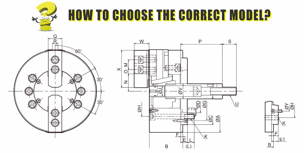 1000x504 300mm Closed Center Hydraulic Power Lathe Chuck For Cnc Grinding