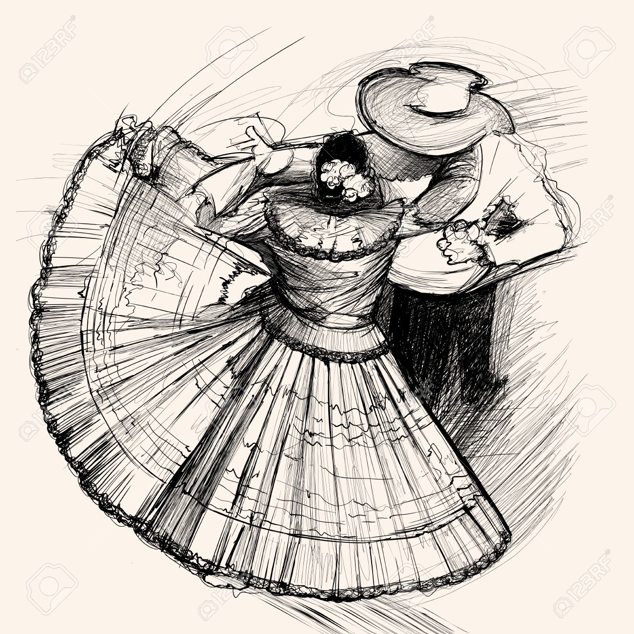 1300x1300 Illustration Of A Latino Dance Royalty Free Cliparts, Vectors,