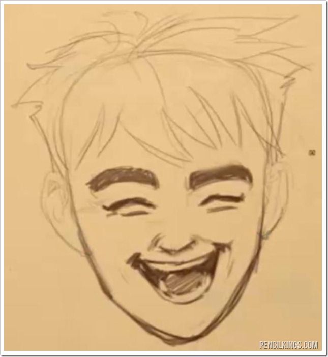 645x702 Draw A Realistic Mouth Laughing Open Mouth With Teeth Drawing