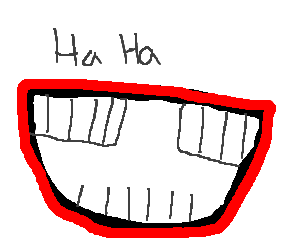 300x250 Laughing Mouth Missing Teeth (Drawing By The Chosen One)