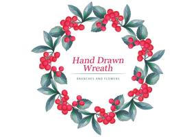 286x200 Hand Drawn Wreath Free Vector Art