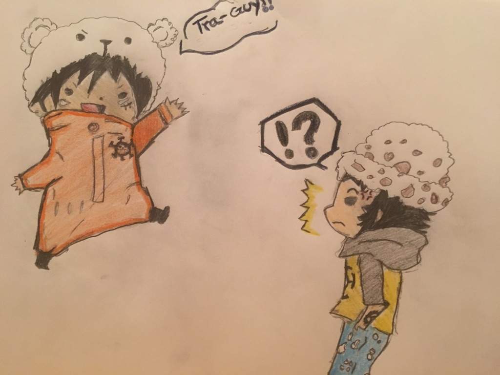 1024x768 Luffy (Bepo) And Law Drawing One Piece Amino