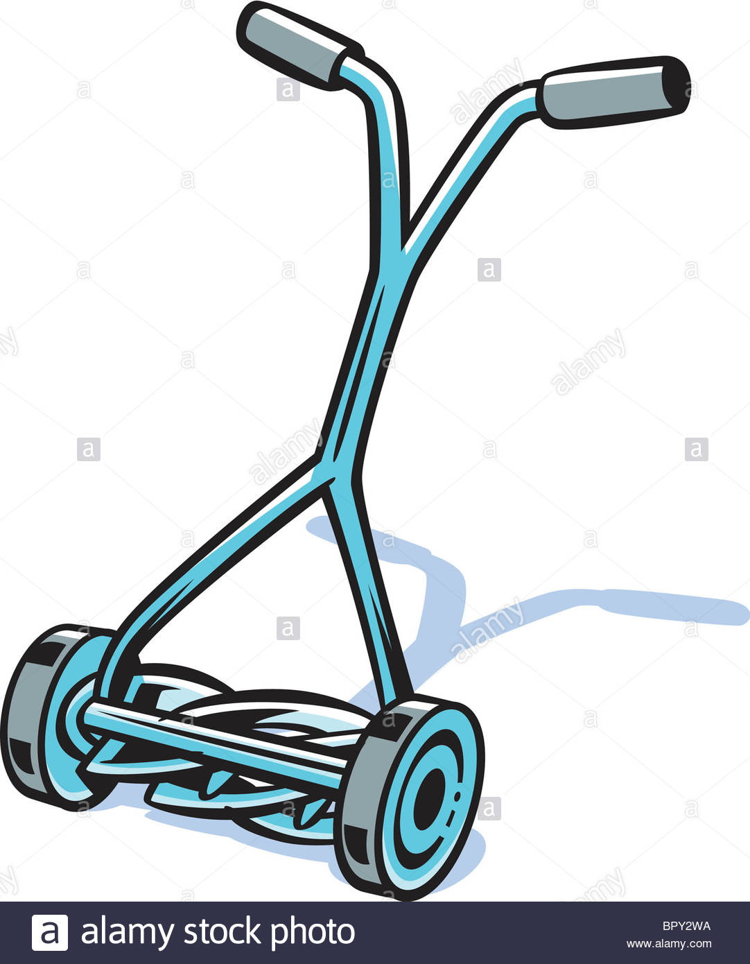 1082x1390 Drawing Of A Reel Mower Stock Photo 31327782