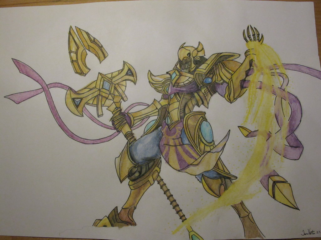 1024x768 League Of Legends Azir Drawing By Ilommii