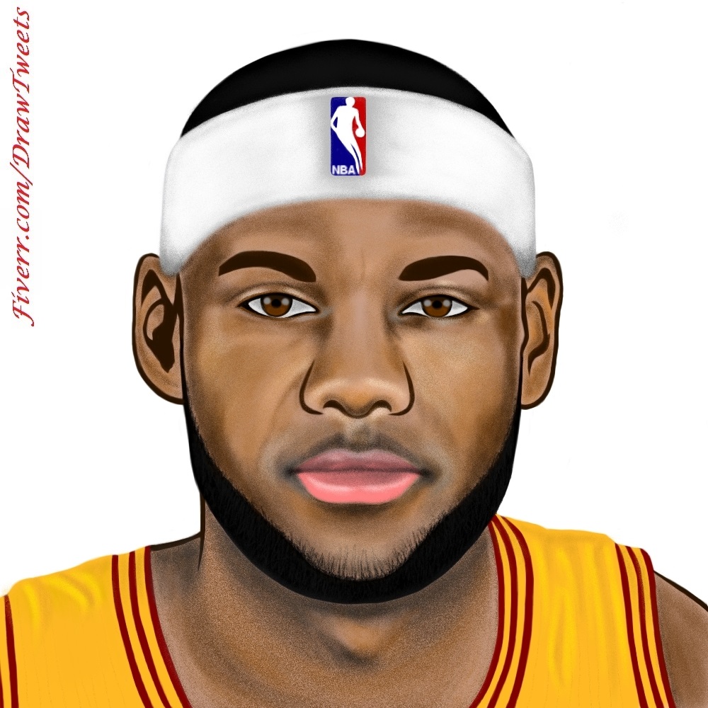 1000x1000 Lebron James Wearing A Cavaliers Jersey
