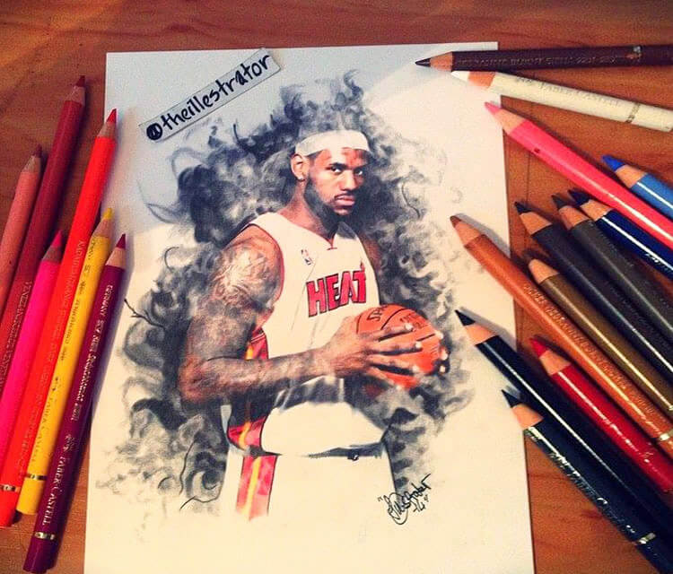 Lebron James Drawing at GetDrawings | Free download