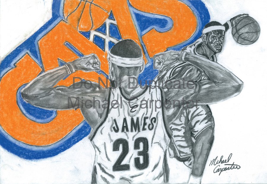 900x619 Lebron James Flexing By Artbycarp