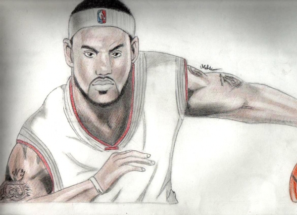 600x435 Portrait Of Lebron James By Atelierduhardcore On Stars Portraits