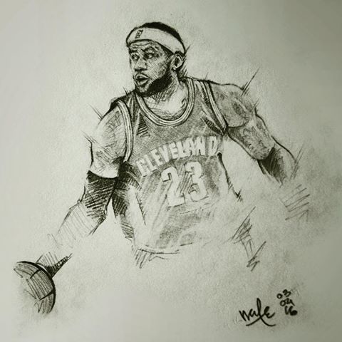 Lebron James Dunk Drawing at GetDrawings | Free download