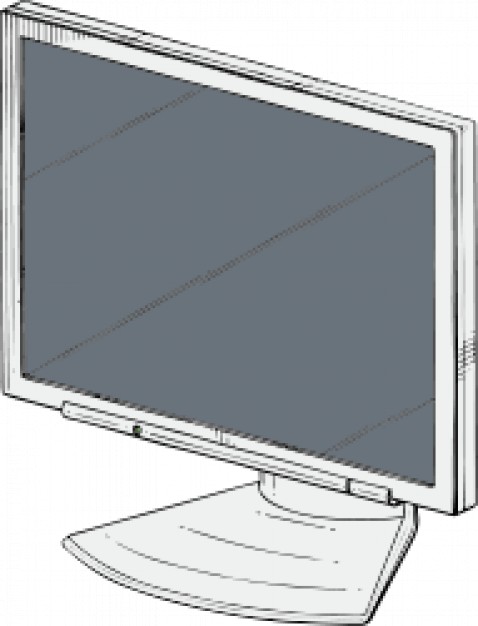 478x626 Led Monitor Hand Drawn Vector Free Download