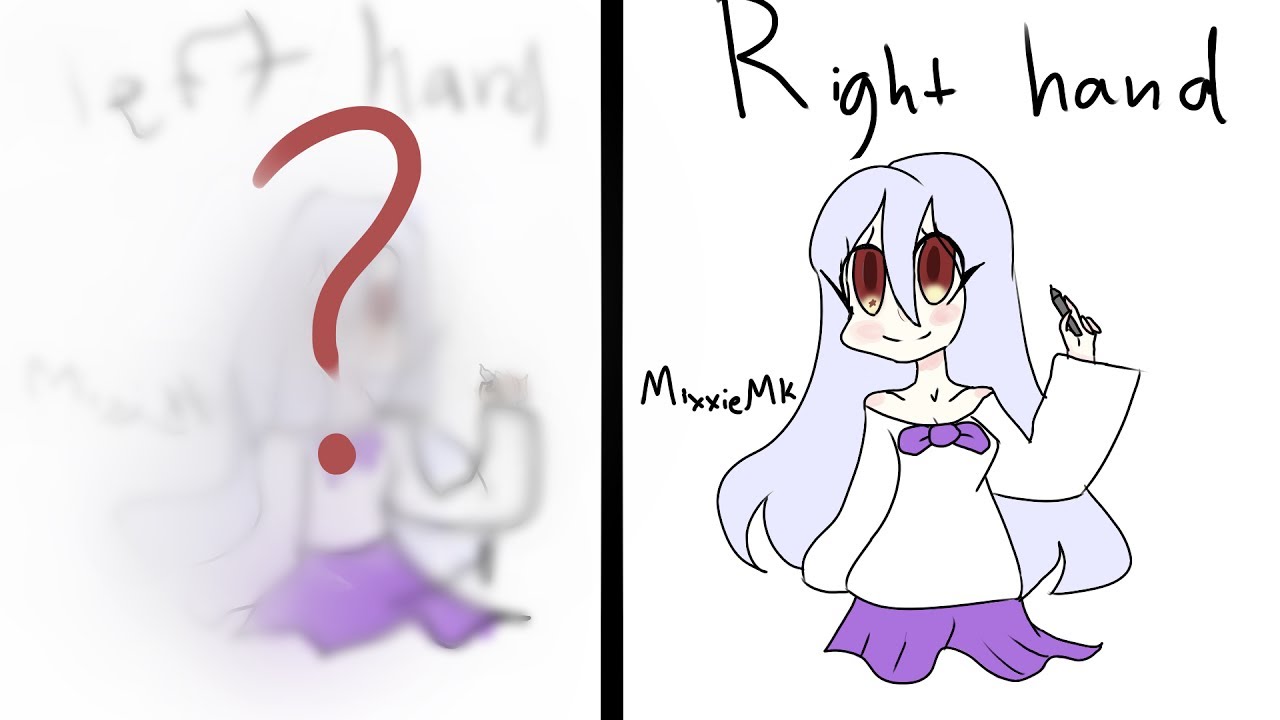 1280x720 Left Hand Vs. Right Hand Drawing Challenge!