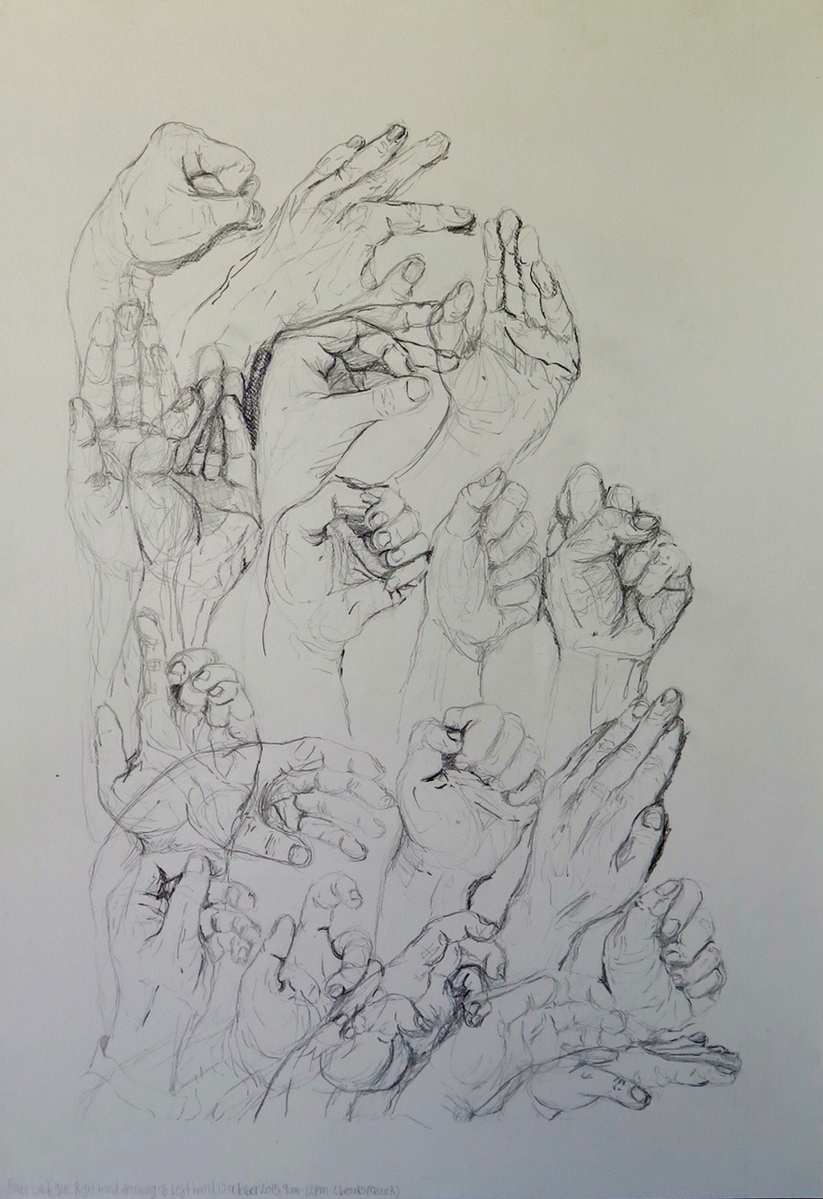 916x1334 Three Hours Of Drawing My Left Hand With My Dominant Right Hand