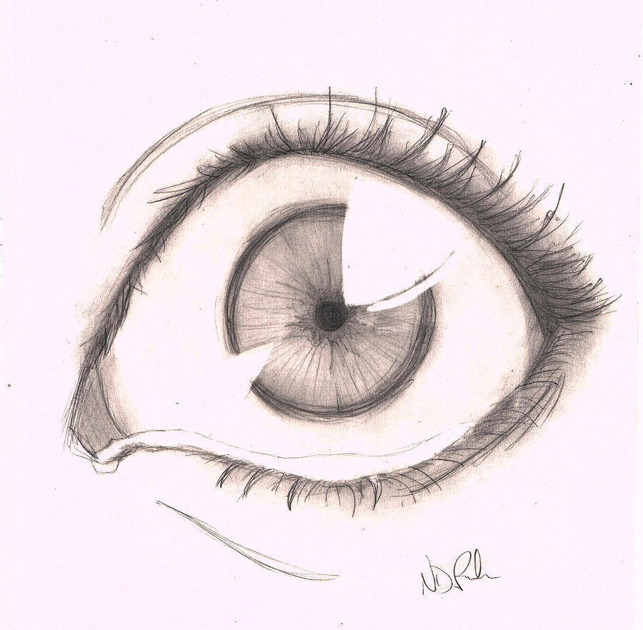 900x882 Left Eye Drawing By Nicole Depreker