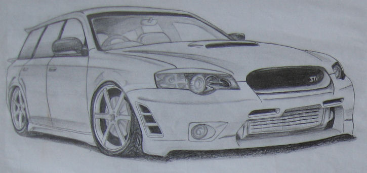 725x341 Old Subaru Legacy Drawing By Ssjkell