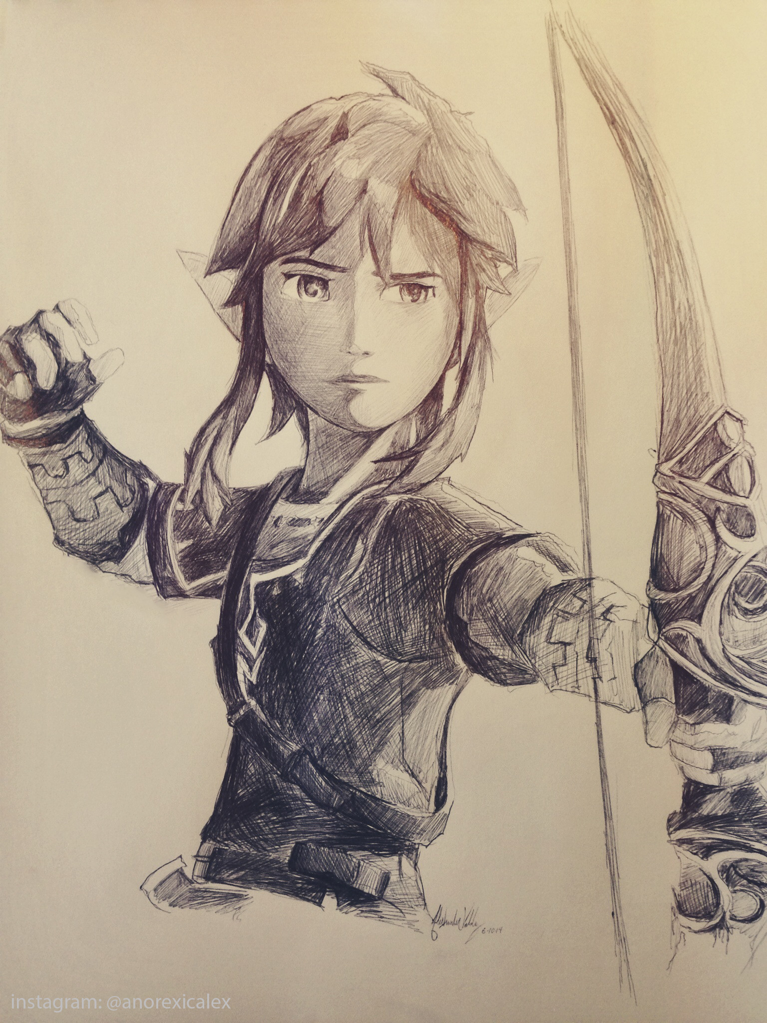 1536x2048 Pen Drawing I Did The Androgynous Archer From New Legend