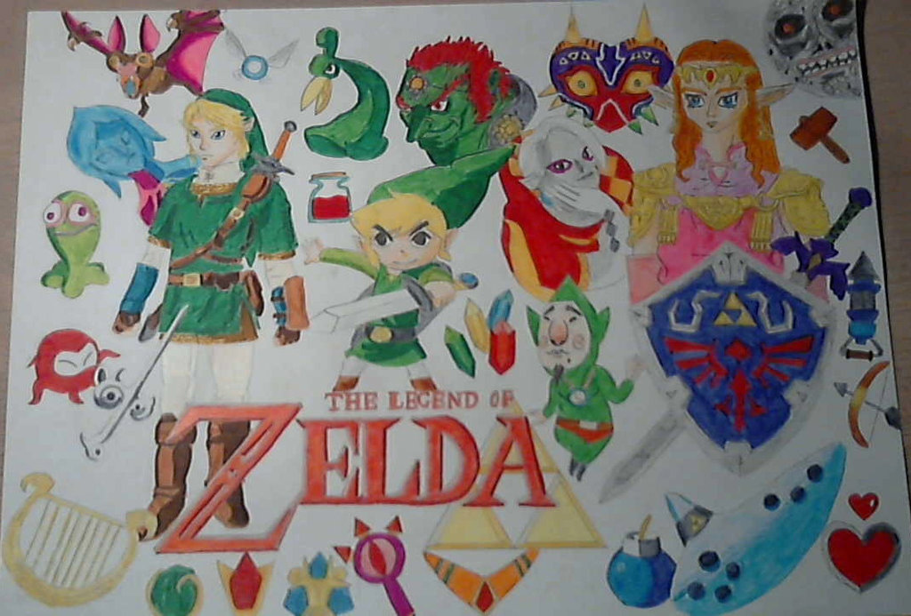1024x693 The Legend Of Zelda Drawing By Chaoslink1