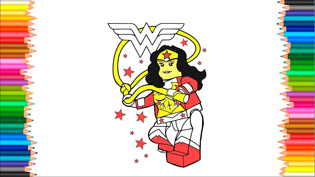1280x720 Lego Wonderwomen Coloring Pages , Colors For Kids To Learn