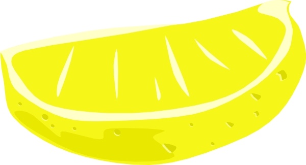 600x325 Lemon Wedge Clip Art Free Vector In Open Office Drawing Svg ( Svg