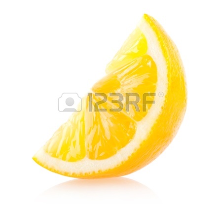 450x414 Slice Of Fresh Lemon Isolated On White Background Stock Photo