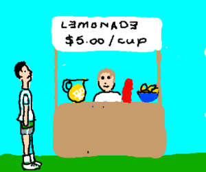 300x250 Lemonade Stand With Overpriced Lemonade