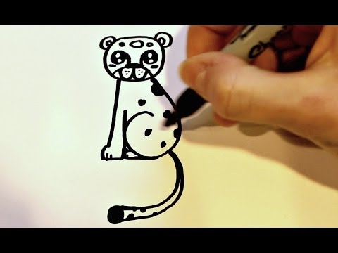 480x360 How To Draw A Cartoon Leopard
