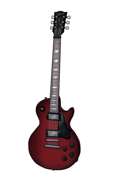 387x600 Gibson Les Paul Drawing By Theruben