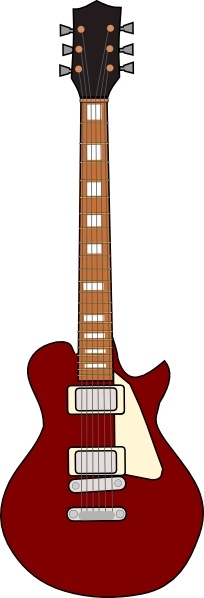204x598 Gibson Les Paul Guitar Clip Art Free Vector In Open Office Drawing