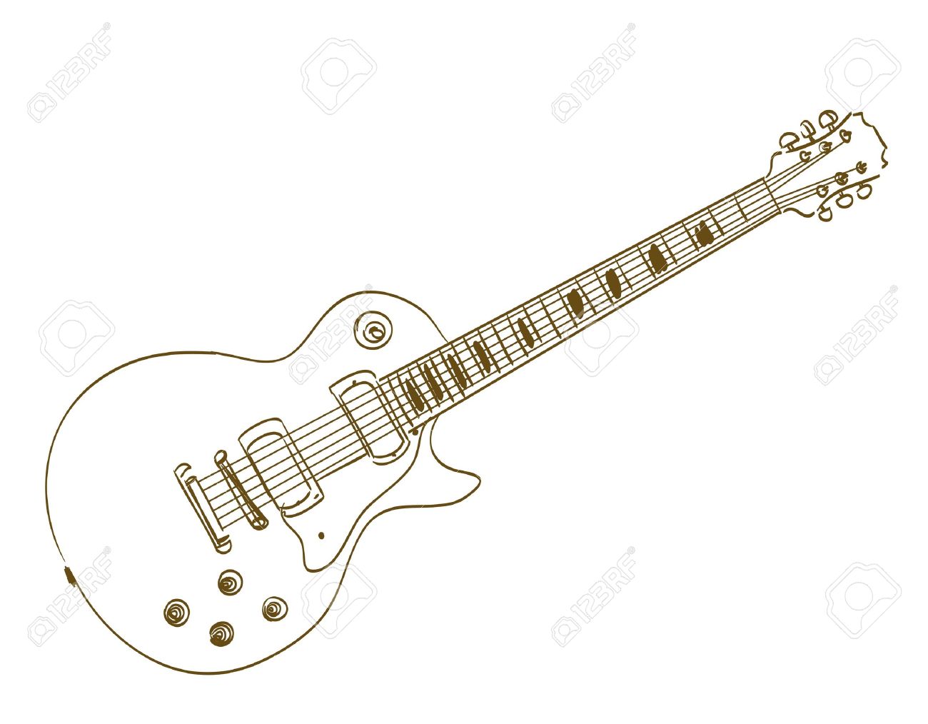 Les Paul Guitar Drawing at GetDrawings | Free download