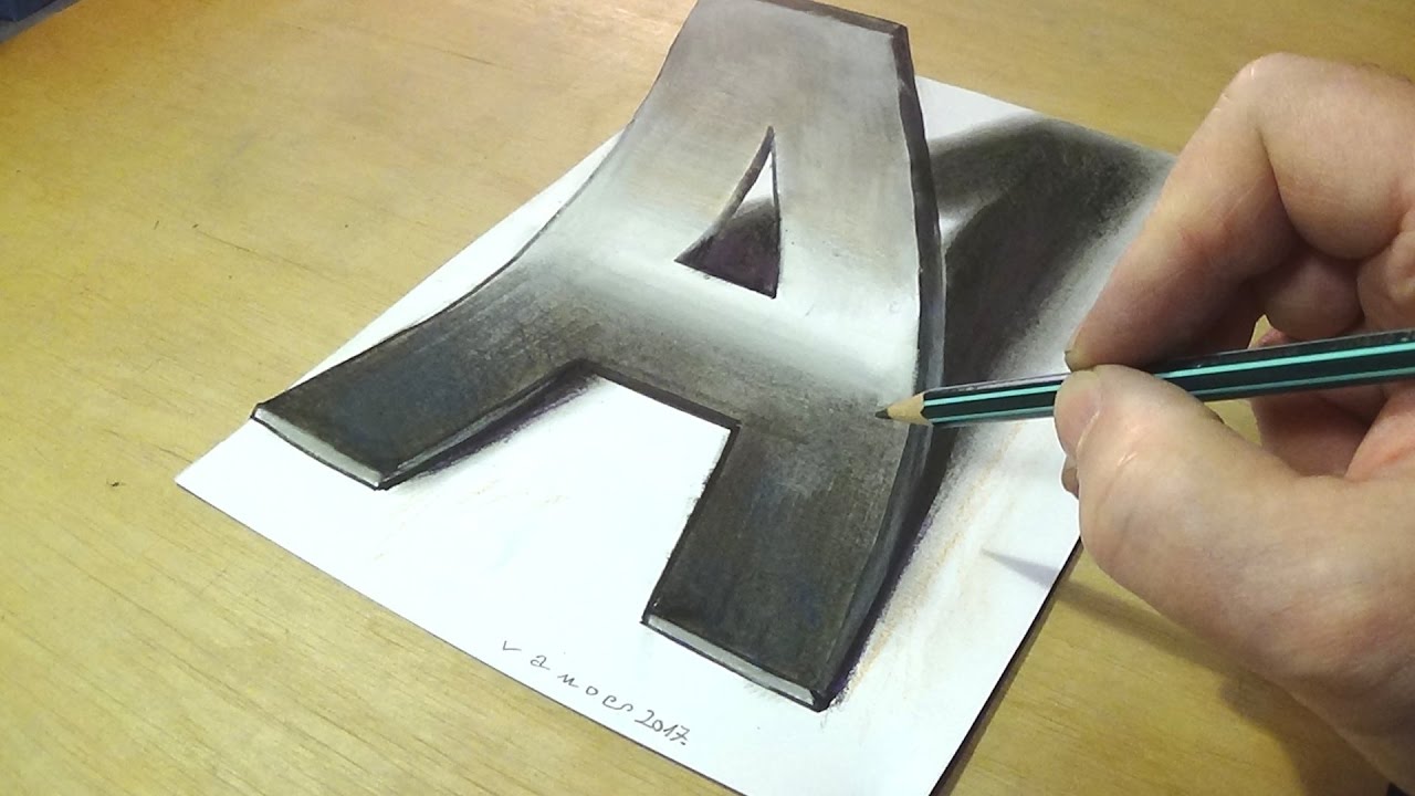 1280x720 How To Draw 3d Letter