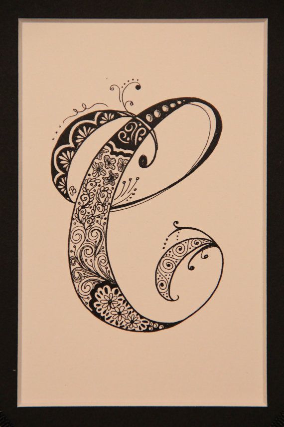 570x855 Zentangle Inspired Drawing Of The Letter C By Creativeartbyjudy