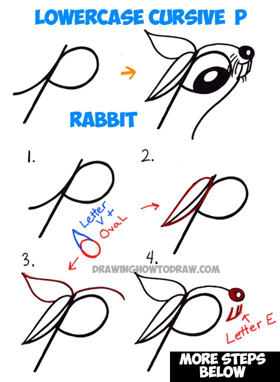 560x765 How To Draw Cartoon Bunny Rabbit From Lowercase Letter R In Easy