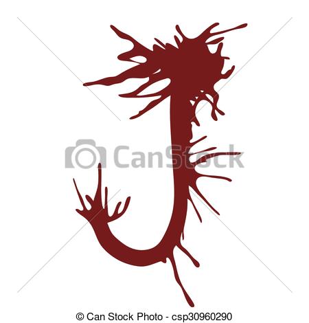 450x470 Dripping Blood Ink Fonts The Letter J. The Letter J Alphabet