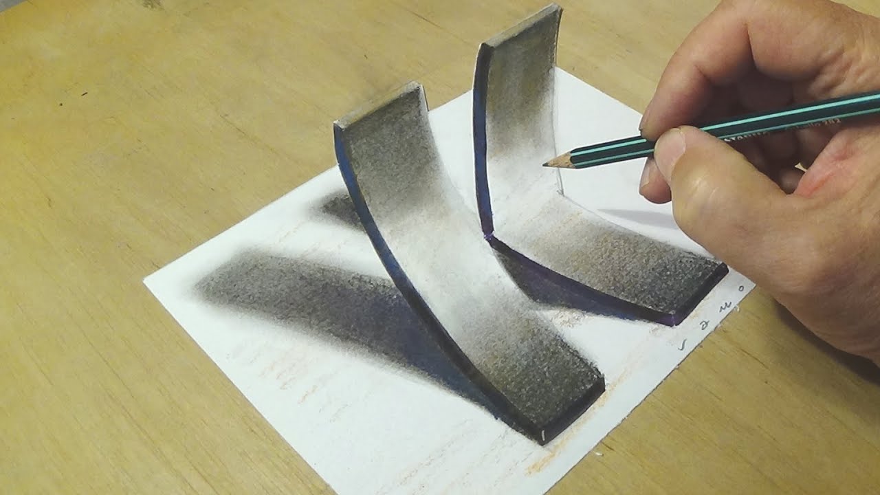 1280x720 How To Draw 3d Letter K