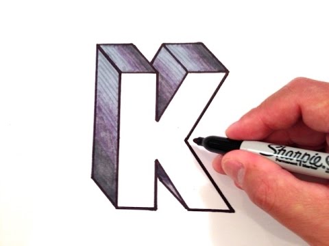 480x360 How To Draw The Letter K In 3d