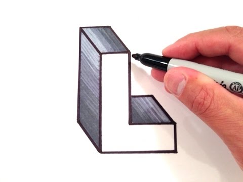480x360 How To Draw The Letter L In 3d