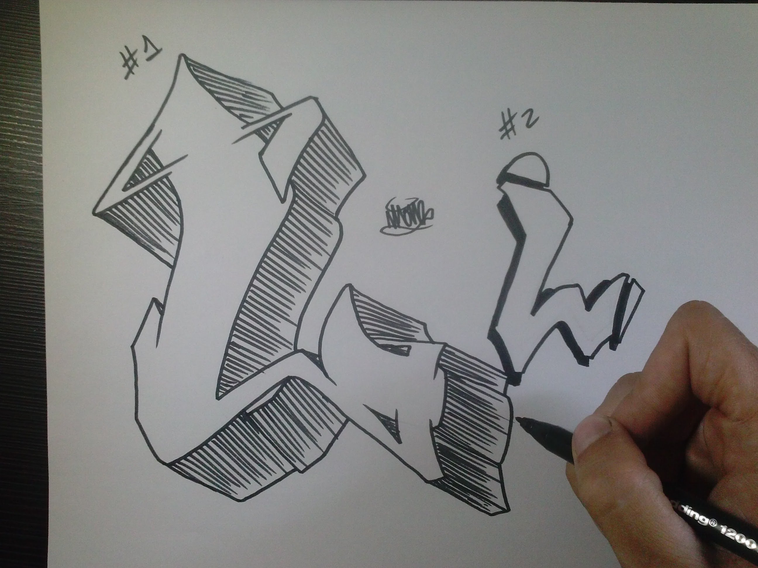 2592x1944 How To Draw Graffiti Letter L On Paper