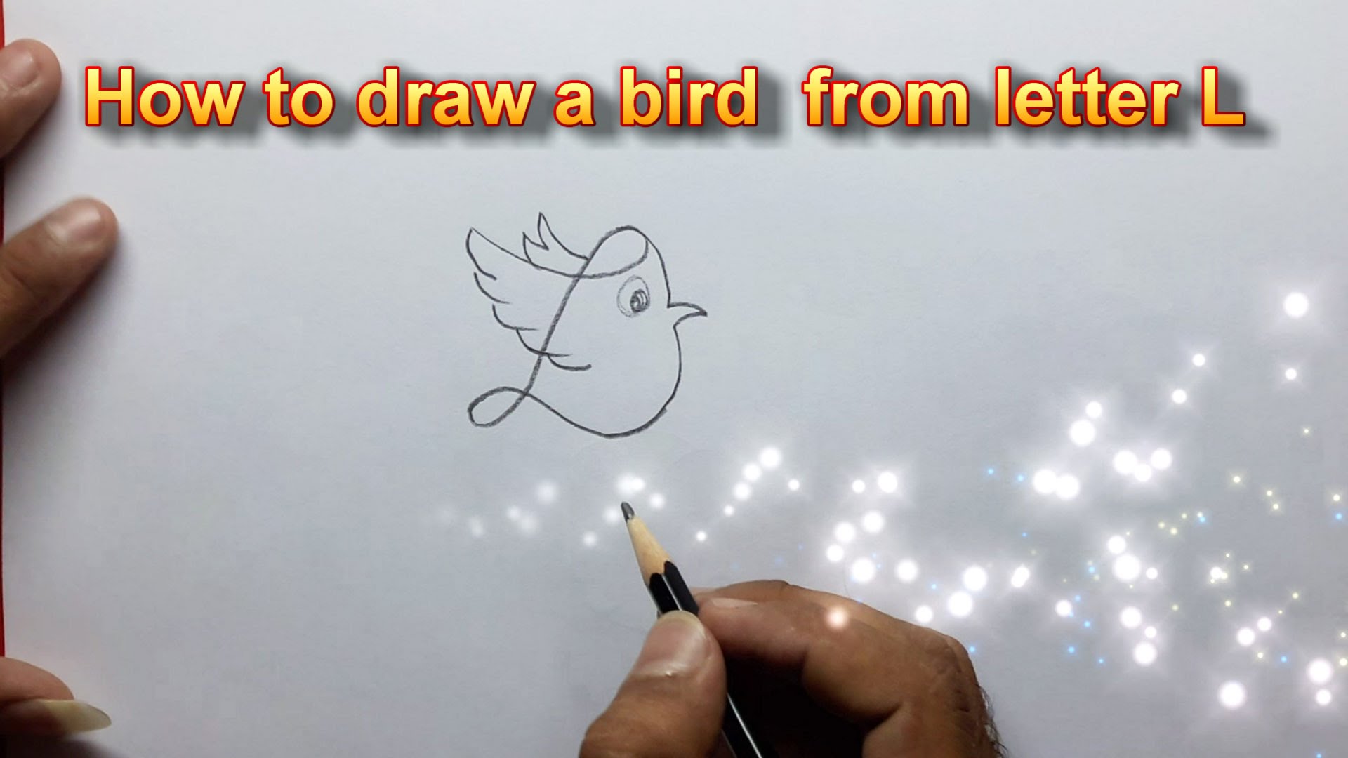 1920x1080 How To Draw A Bird From Letter L Drawing Idea Diy Projects