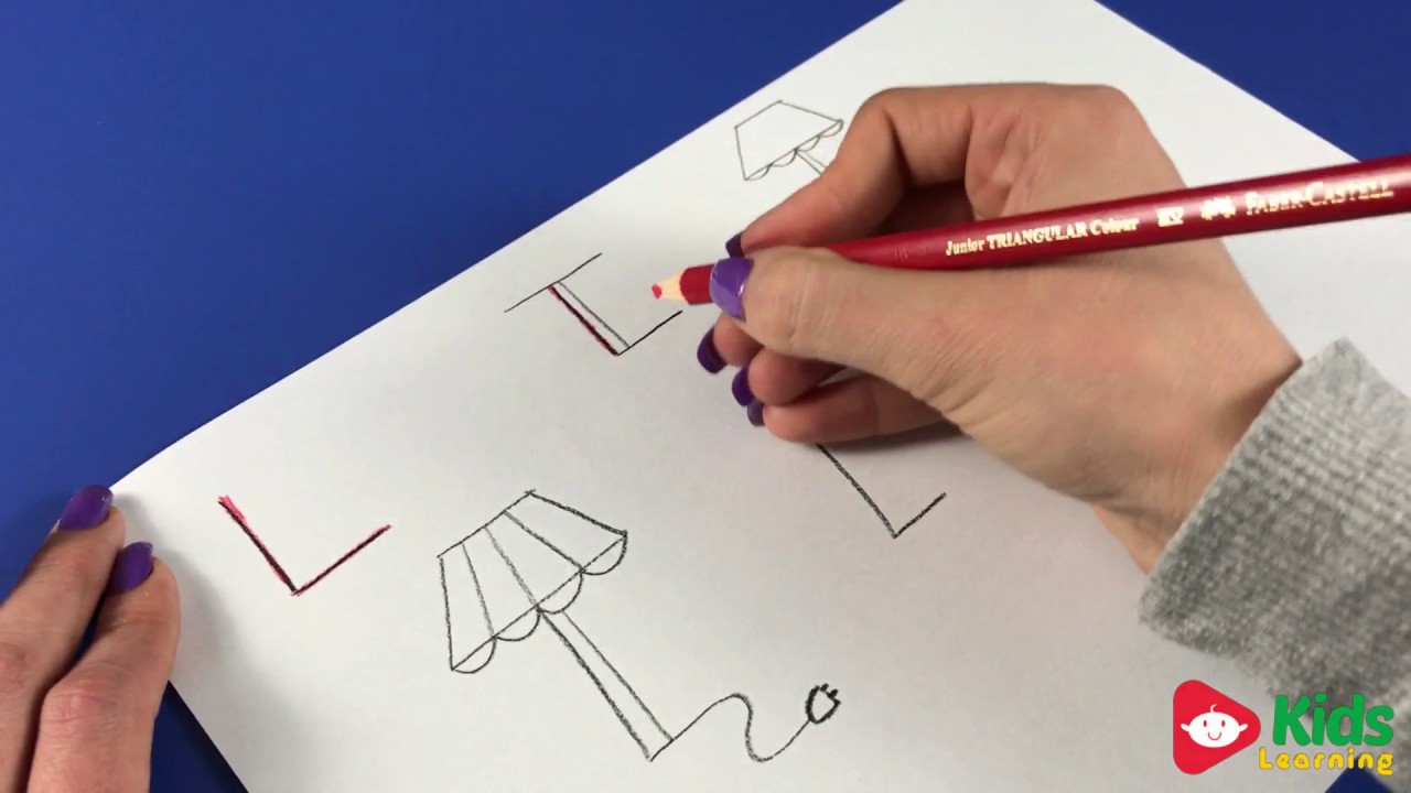 1280x720 Kids Learning The Letter L By Drawing (Learning The Alphabet