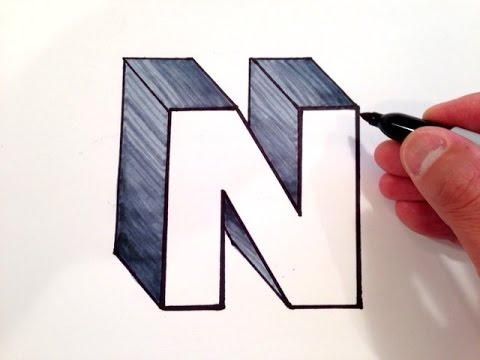 480x360 How To Draw The Letter N In 3d